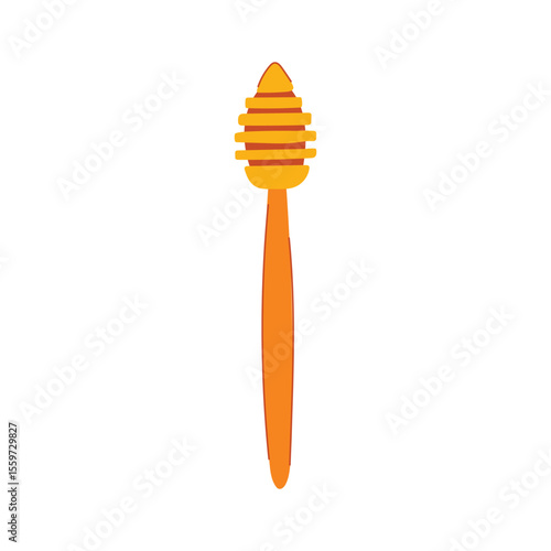 propolis honey dipper stick cartoon vector illustration