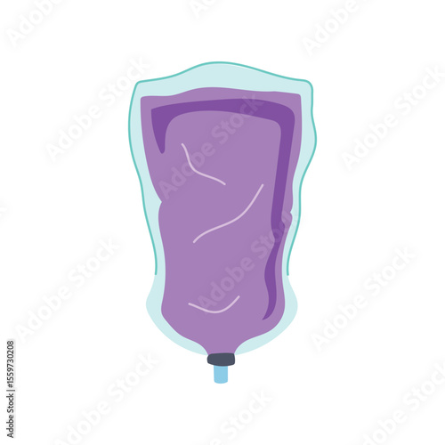 drip iv fluid bag cartoon vector illustration