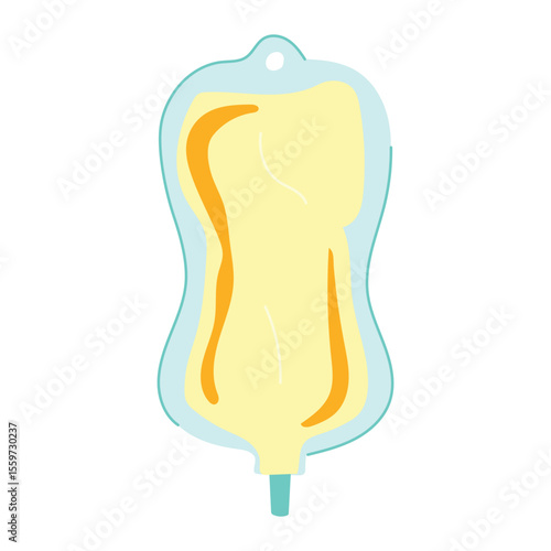 solution iv fluid bag cartoon vector illustration