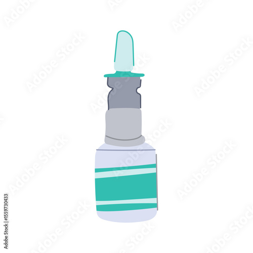 mist nasal spray bottle cartoon vector illustration
