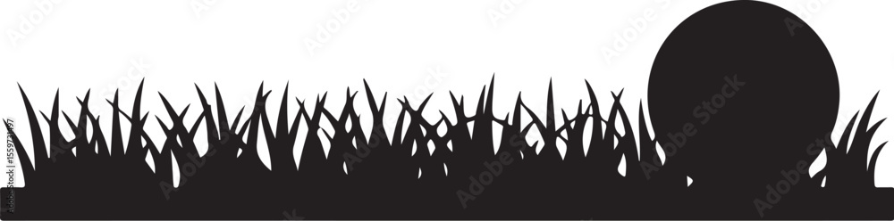 Obraz premium Botanical Grass Vector Art