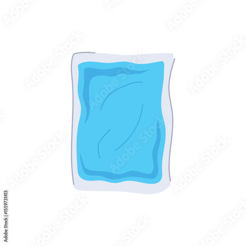 flexible reusable hot cold gel pack cartoon vector illustration