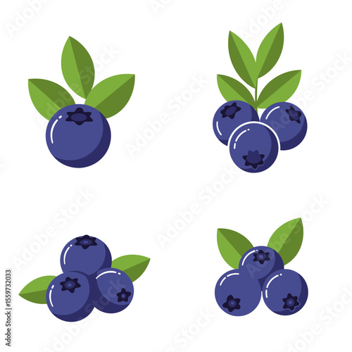 Blueberry fruit icon in flat style. Bilberry vector illustration on white background. Sweet berry sign business concept
