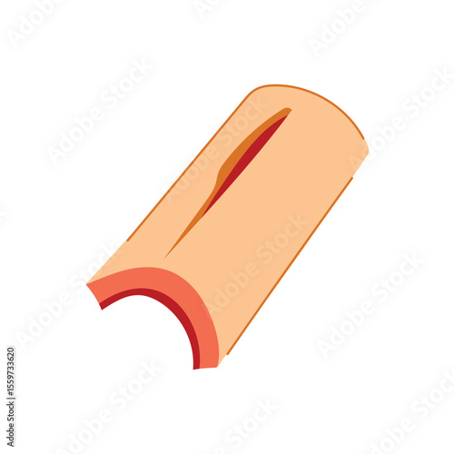 closure suture practice pad cartoon vector illustration
