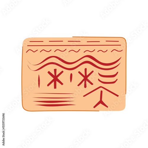 kit suture practice pad cartoon vector illustration