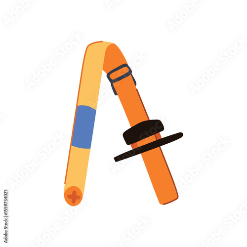 pressure tourniquet emergency care cartoon vector illustration