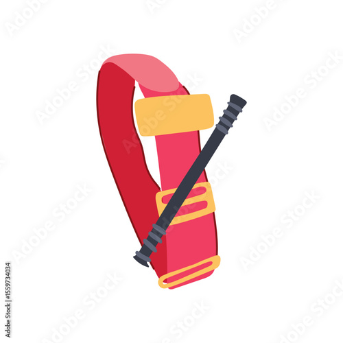 hemorrhage tourniquet emergency care cartoon vector illustration