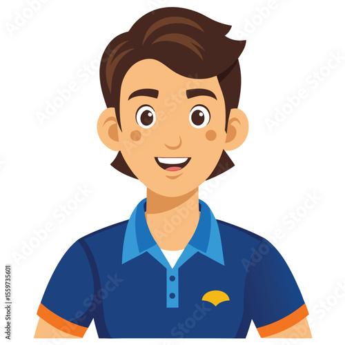 Clean white studio with smiling agent
