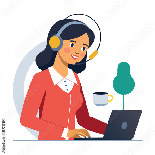 Foto Online rep engaging with client