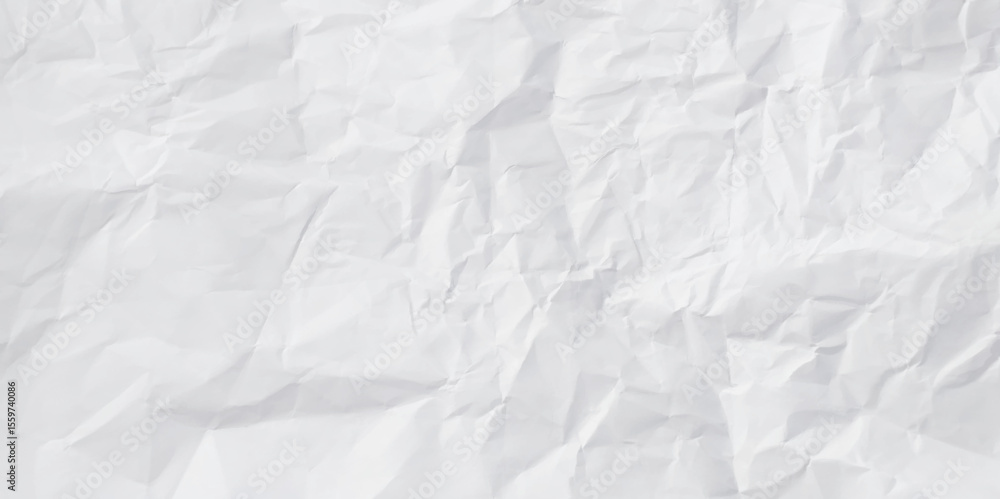 Naklejka premium Closeup of white crumpled paper for texture background. 