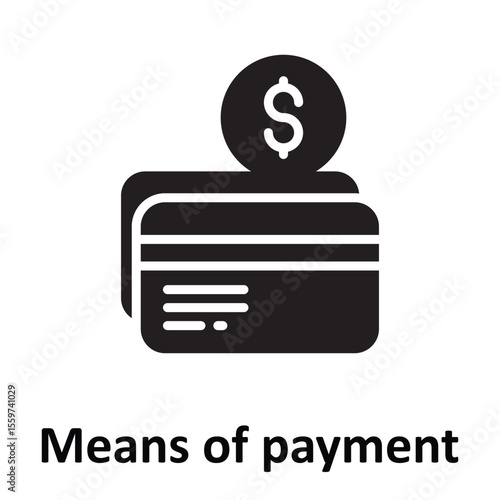 Obraz na płótnie Means of payment Vector Icon which can easily modify or edit