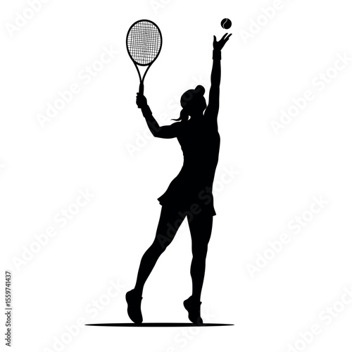 tennis player silhouette vector illustration