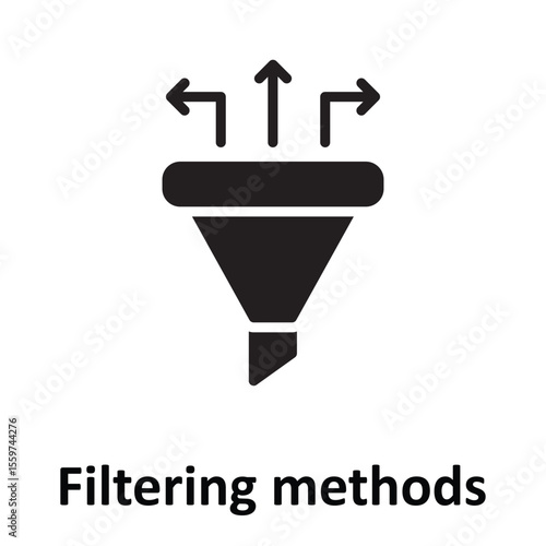 Filtering methods Vector Icon which can easily modify or edit