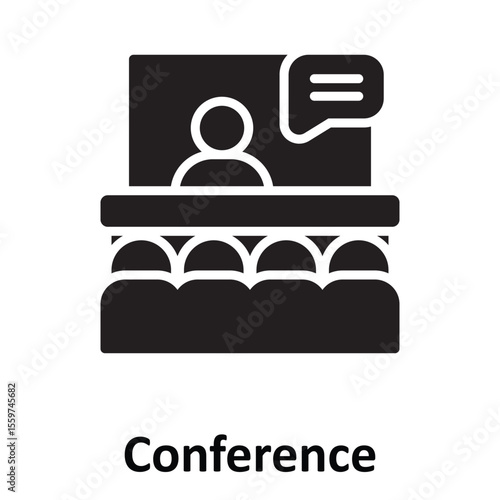 Conference Vector Icon which can easily modify or edit