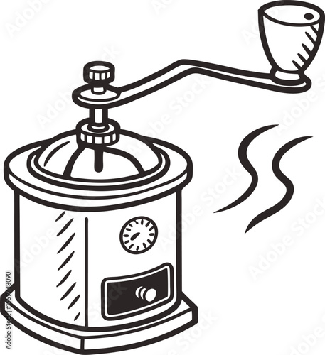 coffee grinder vector illustration