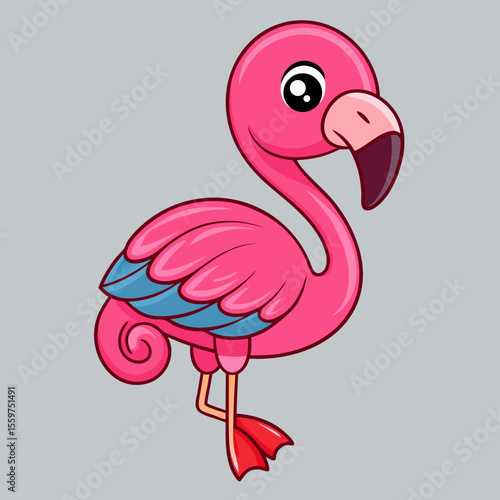 pink flamingo vector illustration