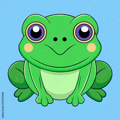 green frog cartoon