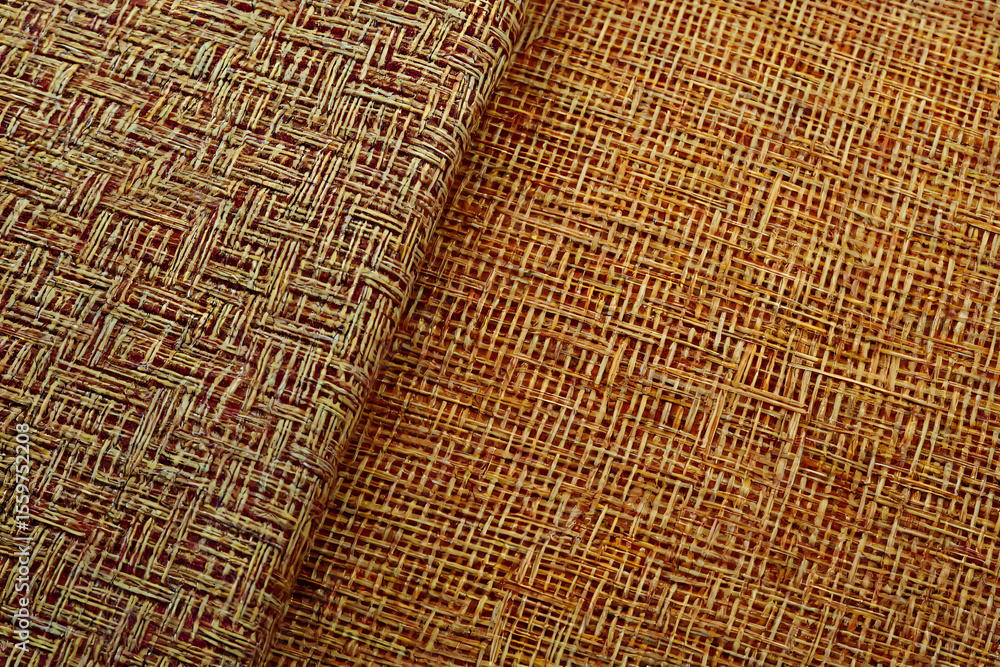 Fototapeta premium Textured Fabric Swatches Golden Hues and Reddish Brown Shades