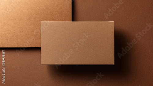 Elegant bronze metallic background with layered rectangular textures and subtle shine. Ideal for luxury branding, premium packaging, or sophisticated design templates.