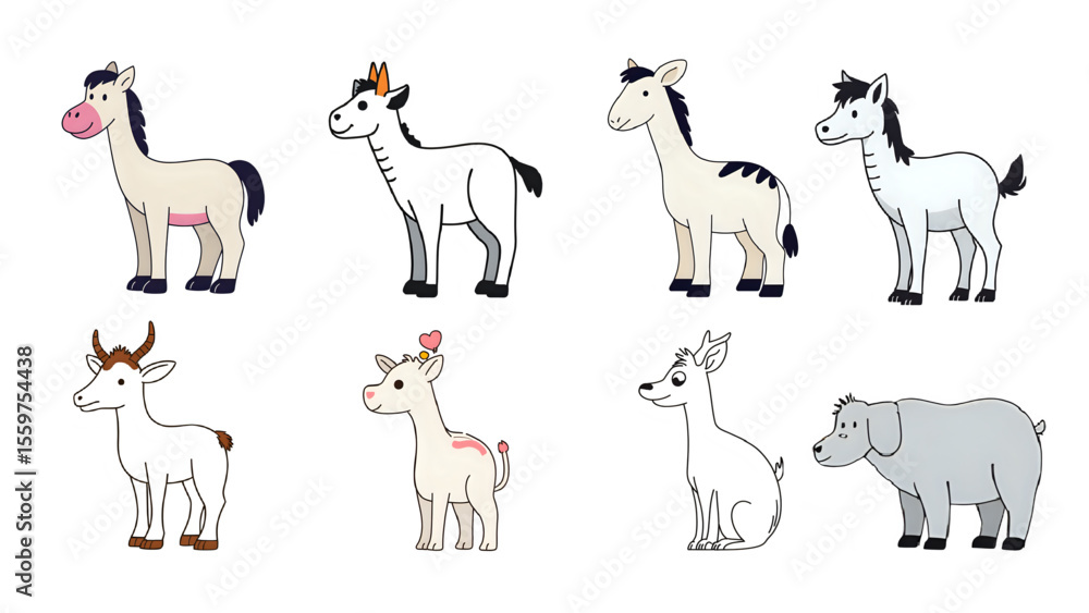 Fototapeta premium vector illustration of animals