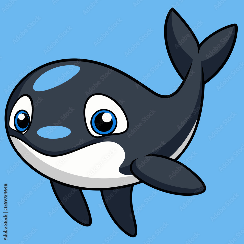 Obraz premium cartoon, fish, dolphin, animal, sea, water, vector, whale, illustration, ocean, shark, cute, art, nature, marine, fun, blue, mammal, aquatic, swimming, animals, funny, smile, underwater, design