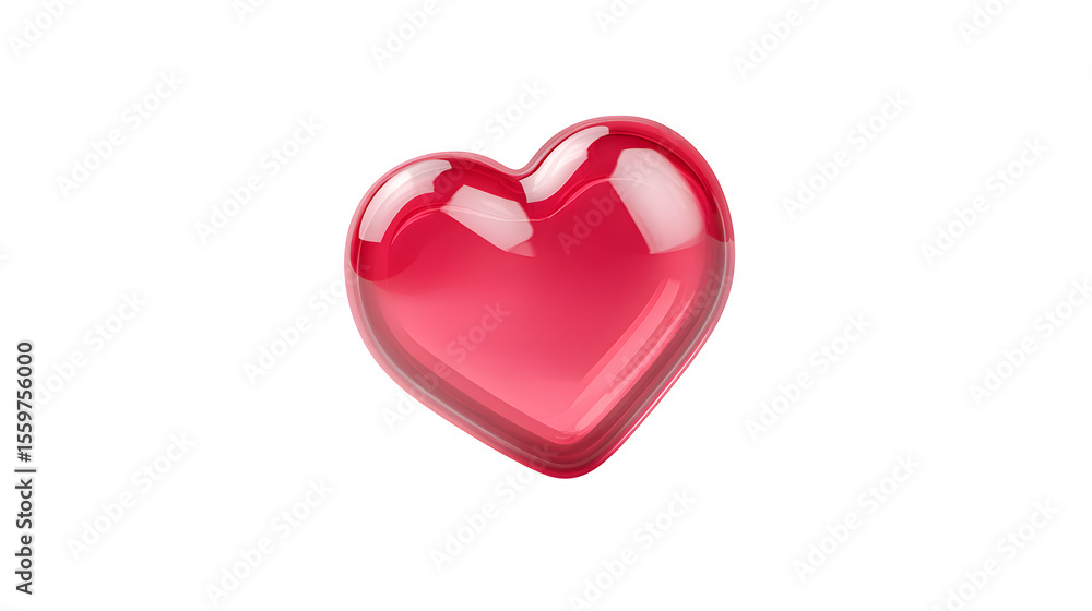 Fototapeta premium red heart isolated on white
