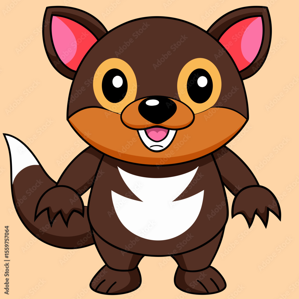 Fototapeta premium cartoon, animal, bear, vector, illustration, cute, dog, mammal, brown, baby, character, funny, teddy, fun, isolated, happy, smile, toy, pet, wild, art, puppy, nature, pets, drawing