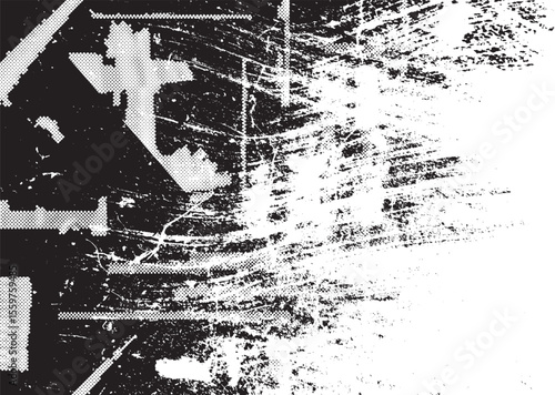 Grunge urban background. Vector. Textured banner . Futuristic digital background. Grungy effect . Abstract,splattered , dirty,cyber punk poster for your design.
