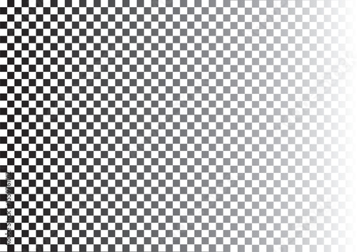 Abstract Checkerboard Pattern with Gradient Fade Black and White Texture Background