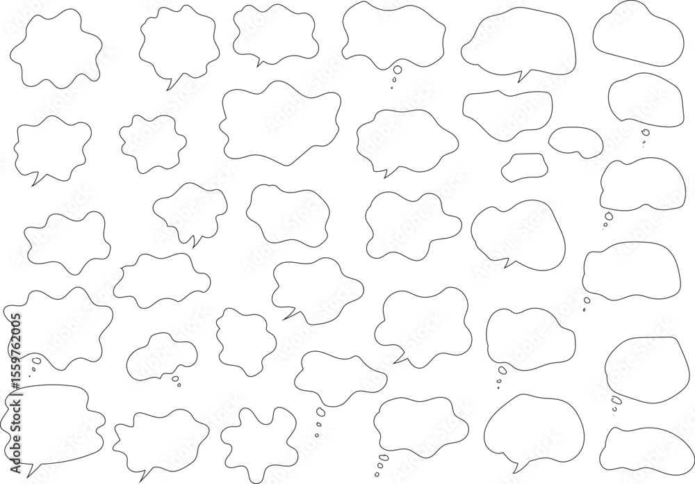 Fototapeta premium 悩みのフキダシ