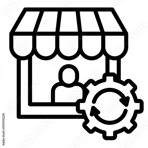 External Vendor  Icon Element For Design
