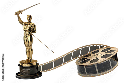  oscar award statue isolated oscar award statue isolated on AI Generated by PNG