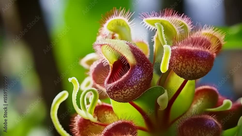 Macro Photography of a Nepenthes Pitcher Plant Macro Photography of a Nepenthes Pitcher Plant