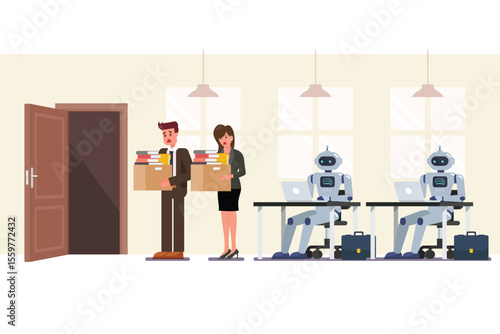 Artificial intelligence robots have replaced human