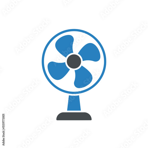 Electric fan icon collection Cooler sign business concept. 