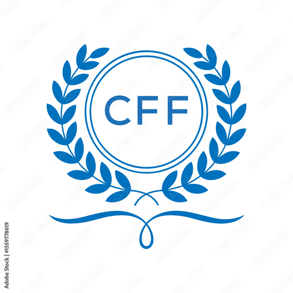 Obraz premium Royal Shield Logo with Wings and Crown – CFF Elite Security or Premium Brand Identity Design 