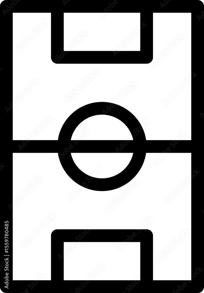 Soccer field icon with line and simple style Soccer field icon with line and simple style