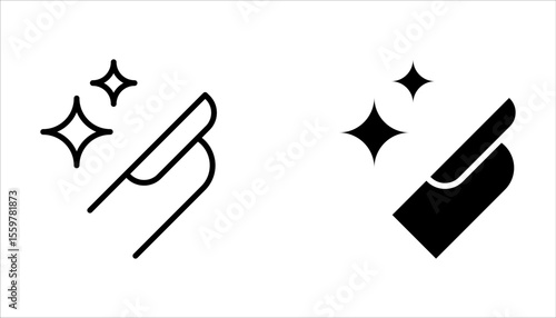 Nail polish salon icon set. fingernail painting. Nail care icon in line style on white background