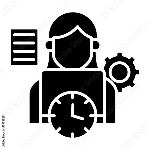 Flexible Workforce  Icon Element For Design
