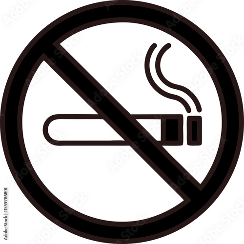 No Smoking line art icon 
