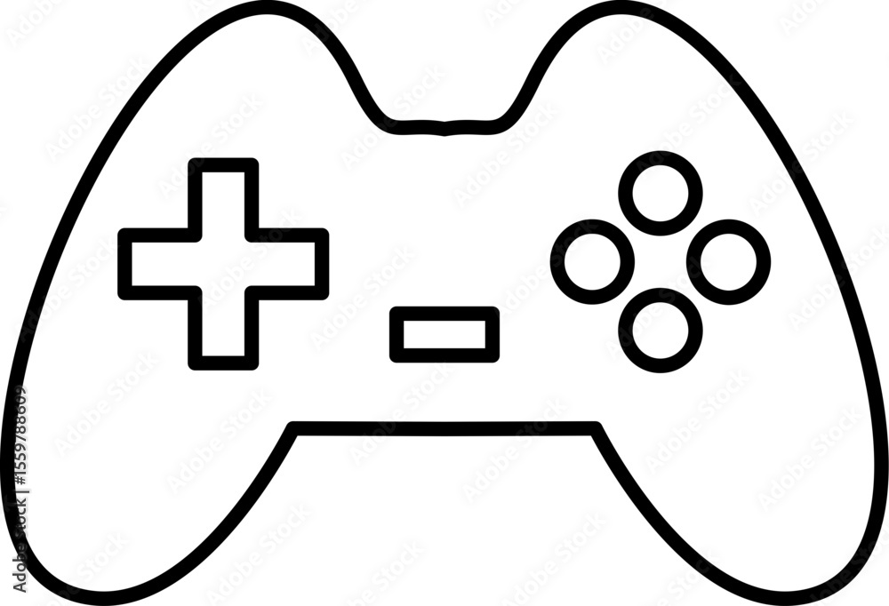 Obraz premium Outline of game controller