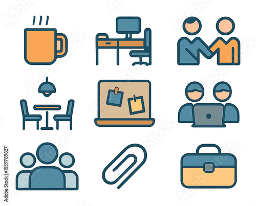 Dreamlike Icon Grid. Solid, filled icons set of dreamlike visual effects: soft glow, fuzzy shapes, double
