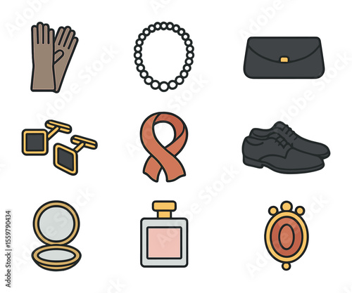 Freelance Work Icons. Solid, filled icons set of freelance work lifestyle: mobile workspace, remote worker,
