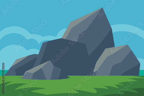 Big Rocks Near the Cliff