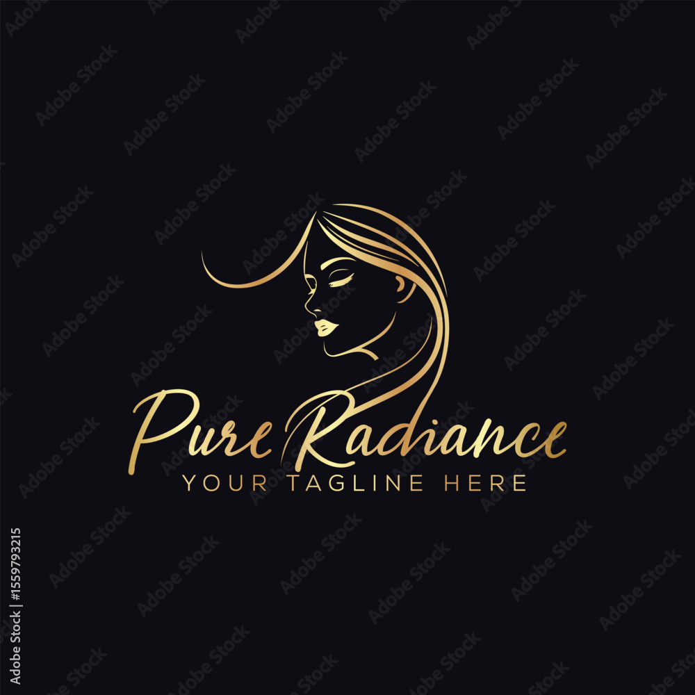 Fototapeta premium natural beauty logo design for cosmetic brand. spa logo. salon logo.