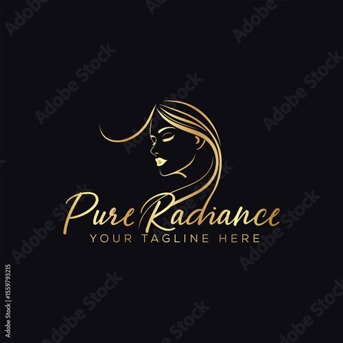 natural beauty logo design for cosmetic brand. spa logo. salon logo.