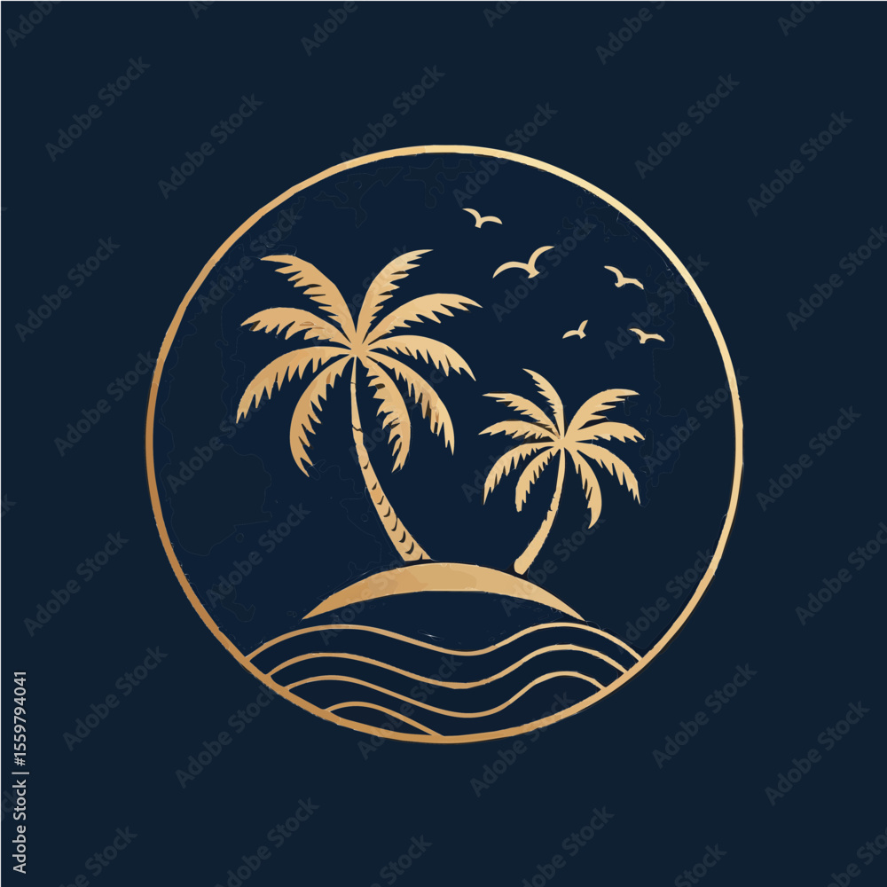 Fototapeta premium palm tree silhouette
