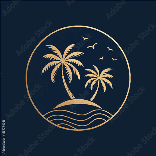 Wallpaper Mural palm tree silhouette Torontodigital.ca