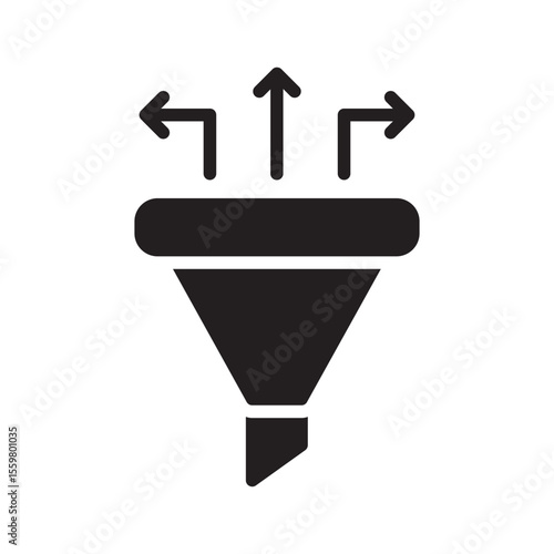 Filtering methods Vector Icon which can easily modify or edit