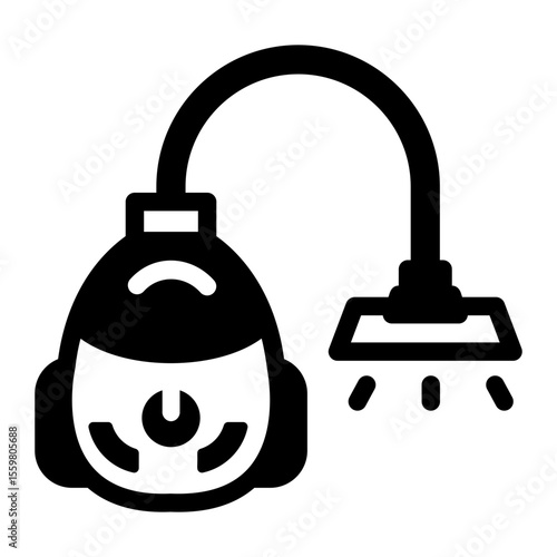 A filled style icon of vacuum cleaner machine
